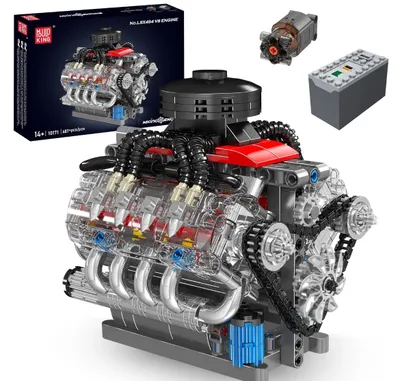 Produktbild von Mould King 10171S V8 Motor Klemmbausteine 488 Teile motorisiert 14+