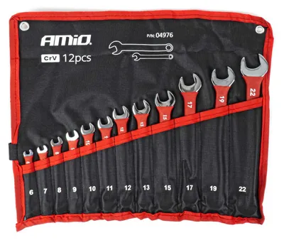Immagine prodotto di Set chiavi combinate CRV 6-22mm 12 pz. AMIO-04976