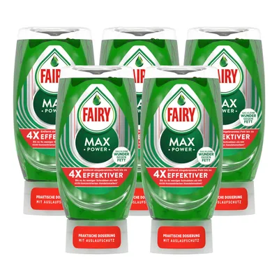 Produktbild von Fairy Spülmittel Max Power 370ml - Wunder gegen Fett (5er Pack)
