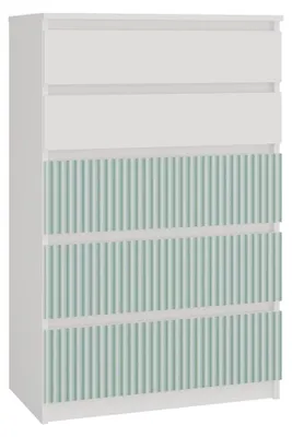Obrázek produktu pro Topeshop M5 FR MINT KPL, Mátová barva, Bílá, 5 zásuvka/zásuvek, Dřevotřískové desky, 700 mm, 400 mm, 1095 mm