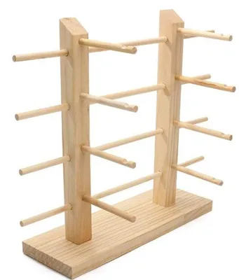 Produktbild von Houten Brillenstander mit Platz für 8 Brillen, ideal für die ordentliche Aufbewahrung von Sonnenbrillen, Lesebrillen und Myopiebrillen in natürlicher Holzfarbe