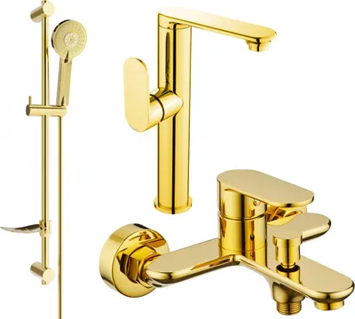 Produktbild von Mexen Milo DF40 Badewannenset, Gold - 713153DF40-50
