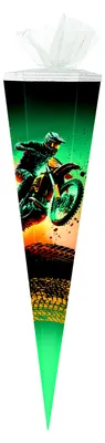 Produktbild von Schultüte / Zuckertüte / 50cm / eckig / "Motorcross"