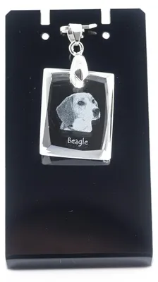 Immagine prodotto di Beagle - Ciondolo in cristallo con cane, collana con foto, gioielli unici di Art-Dog