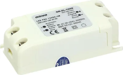 Obrázek produktu pro Zdroj pro LED 12VDC 6W IP20 ORNO OR-ZL-1609