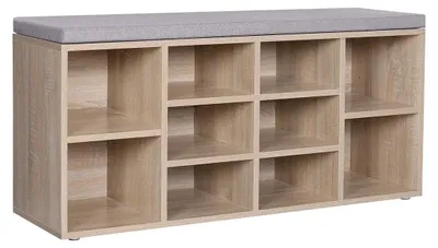 Produktbild von Schuhbank mit Stauraum – Schuhregal – Platzsparend – 104 x 30 x 48 cm