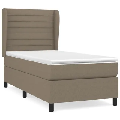 Produktbild von vidaXL Boxspringbett mit Matratze Taupe 90x190 cm Stoff