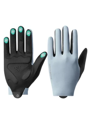 Produktbild von ROCKBROS Fahrradhandschuhe stoßabsorbierend Handschuhe rutschfest Laufhandschuhe für MTB, Rennrad Blau M