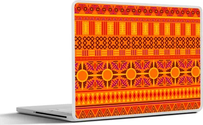 Produktbild von MuchoWow® Laptop Aufkleber Sticker Cover Muster - Orange - Sonne 32.5x23.5 cm - Sticker für Laptop - Selbstklebend