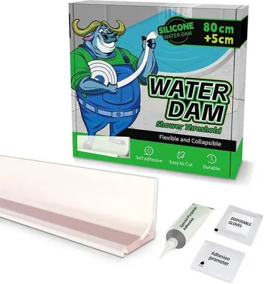 Productafbeelding van Zelfklevende Siliconen Drempelstrip voor Douche en Badkamer