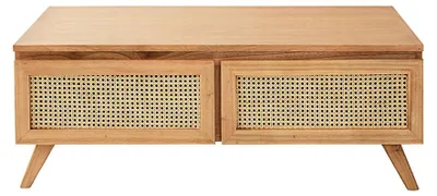 Produktbild von Couchtisch Mindi Holz Geflecht 110 cm modern