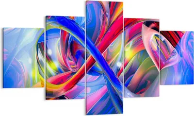 Produktbild von Bild auf Leinwand - Leinwandbild - Abstrakt grafik grafiken farben - 125x70cm - Wand Bild - Wanddeko - Leinwanddruck - Bilder - Kunstdruck - Leinwand bilder - Wandkunst - EA125x70-2294