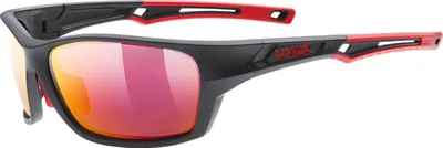 Produktbild von Uvex sportstyle 232 P, Multisportbrille, Unisex, Vollrand, Schwarz, Schwarz, Rot, Rot