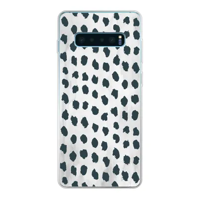 Produktbild von MuchoWow® Handyhülle Schutzhülle Hülle für Samsung Galaxy S10 Lite Polka dots - Schwarz - Marmor Silikon Softcase Handy Hülle - Schutz
