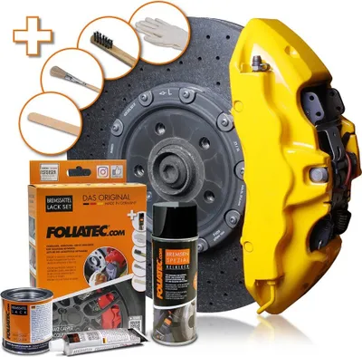 Produktbild von FOLIATEC 2161 Bremssattellack Farbe Spray Set Gelb 400 125 50ml