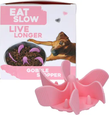 Image de Eat Slow Live Longer Gobble Stopper Pink L