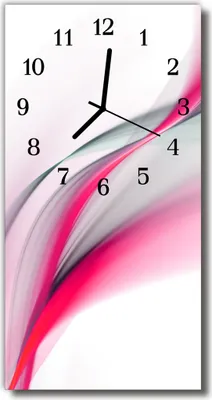 Produktbild von Tulup Glasuhr Wanduhr Küchenuhr Echt-Glas 30x60 Abstrakt Rosa