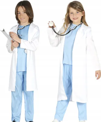Imagen del producto de Traje de doctor con bata, tallas 98-146, talla: 128/134
