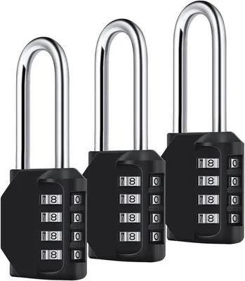 Immagine prodotto di Lucchetto digitale resistente alle intemperie, 6,7 cm, combinazione a 3 cifre, combinazione a 4 cifre