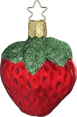 Produktbild von Christbaumschmuck Erdbeere Glas 6,5cm 1 Stück