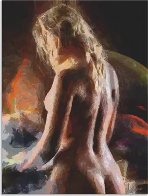 Produktbild von ARTland Wandbild Alu für Innen & Outdoor Nackt von hinten Größe: 45x60 cm
