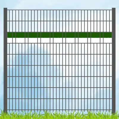 Produktbild von Sichtschutzstreifen in Vereinsfarben - Set GRÜN-WEISS Akzentstreifen