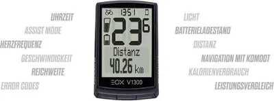 Immagine prodotto di Computer per biciclette elettriche EOX VIEW 1300 Sigma, nero