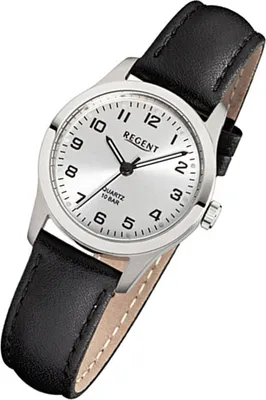 Produktbild von Regent Damen Titanarmband Uhr schwarz F-899 Quarzuhr URF899