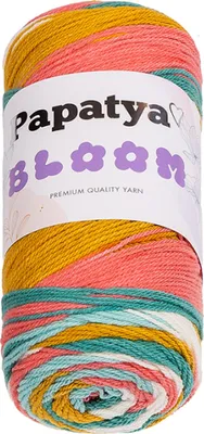 Obrázek produktu pro Příze PAPATYA BLOOM - 100 g, 335 m - Bílá,Oranžová