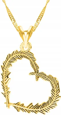 Produktbild von Goldkette Herz Feder Liebe Feder Herz Liebe SILBER 925