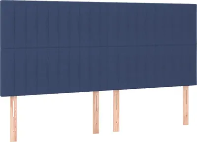 Produktbild von vidaXL Kopfteil Blau 180x5x118/128 cm Stoff