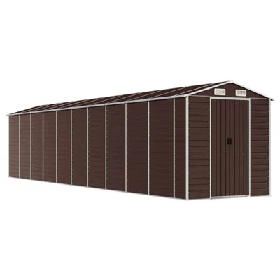 Produktbild von vidaXL Gerätehaus Braun 191x895x198 cm Verzinkter Stahl