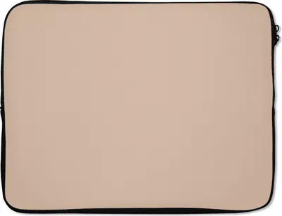 Produktbild von MuchoWow® Laptop Hülle 17 Zoll Laptoptasche Beige - Farben - Unifarben - Zipper - Schutzabdeckung