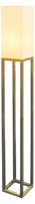 Zdjęcie produktu dla Lampa stojąca - Lampa stojąca, wysokość: 150 cm, kolor beżowy, model "ALFA". Lampa stojąca w stylu klasycznym, wykonana z metalu, tworzywa sztucznego i materiału tekstylnego, wysokość 150,5 cm, średnica 19 cm, gwint E27 – włącznik nożny