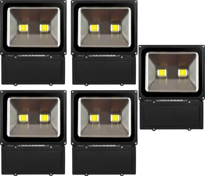 Produktbild von 5pcs 100W LED Fluter Außen Strahler Flutlicht,Greenmigo Warmweiß Wasserdicht IP65 Super Helles Sicherheitsbeleuchtung für Garten,Hof,Lager,Platz,Plakatwand