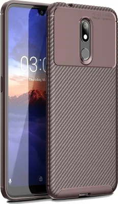 Produktbild von Mobigear Racing  Nokia 3.2 Hülle Flexibles TPU Backcover - Braun
