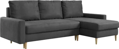 Produktbild von Ecksofa - L-form mit Schlaffunktion und Bettkasten - LANG - Grau