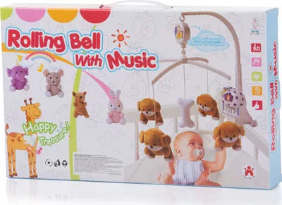 Produktbild von CHIPOLINO Blaue Hasen Musikalisches Hängekarussell