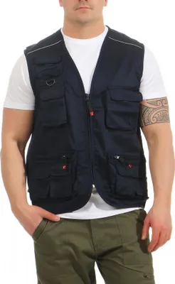Produktbild von Mivaro Herren Sommer Outdoor Weste - Arbeitsweste mit Reißverschluss, viele Taschen, Drytech Futter, atmungsaktiv und leicht, Regular Fit, Größen S bis 5XL