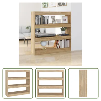 Produktbild von The Living Store Bücherregal/Raumteiler Sonoma-Eiche 100x30x103 cm