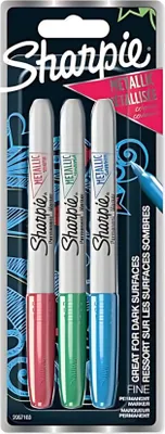 Obrázok produktu pre Sharpie 2067103 Permanentný popisovač Sharpie metalický, blister s 3 ks