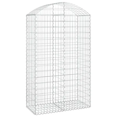 Obrázek produktu pro vidaXL Gabion s vysokým obloukem 100x50x160/180 cm Pozinkované železo