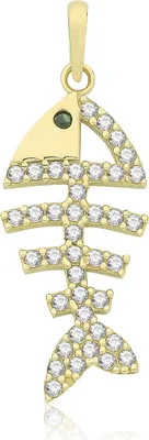 Image de Pendentif Femme Or 375/1000 avec Oxyde de Zirconium - 26mm*10mm; TRS36009