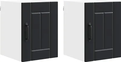 Zdjęcie produktu dla Szafka ścienna LUCCA 2 pcs Czarny 30 x 31 x 40 cm