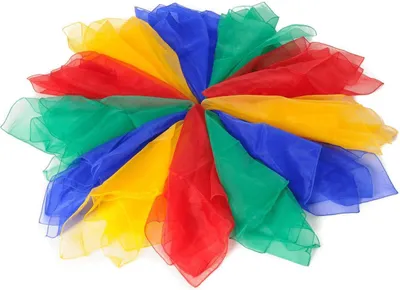 Produktbild von 12 Kawanyo Jonglier- und Tanztücher MAXI 130x130cm
