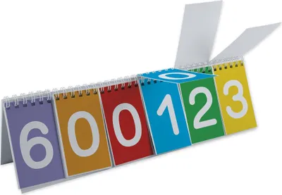 Produktbild von TimeTEX Klappen-Flipchart aus Pappe, Dezimalzahlen 0-9