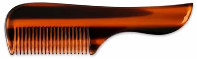 Produktbild von Bartkamm Rhodoit, 8 cm, mit Griff, fein gezahnt