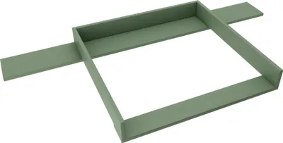 Produktbild von regalik Wickelaufsatz mit Platte für Hemnes von IKEA, Wickeltischaufsatz für 50x160 cm Kommoden, Abnehmbar Wickelkommode aufsatz, Gerade Frontplatten, Grün