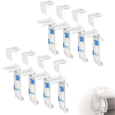8 Klemmfix-Halter für Rollos, Klebebefestigung, ohne Bohren, Zubehör