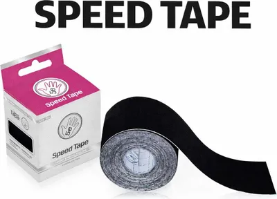 Obrázok produktu pre Čierna bavlnená kineziologická páska 160 g/m² SPEED Tape 5 cm x 5 m